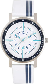 Fastrack, Women's  Watch Analog, White Dial White Leather Strap, 6172SL01